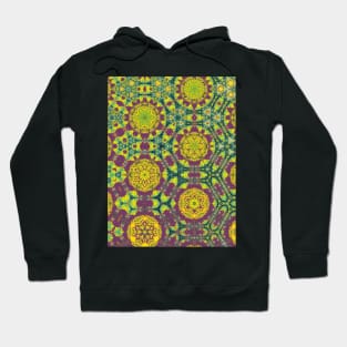 Purple and Lime Green Transitional Pattern - WelshDesignsTP004 Hoodie